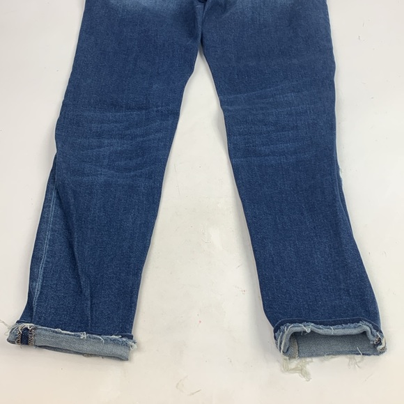 Vervet Flying Monkey distressed Dark wash Skinny Jeans Size 31 Raw hem Stretch - Picture 4 of 14